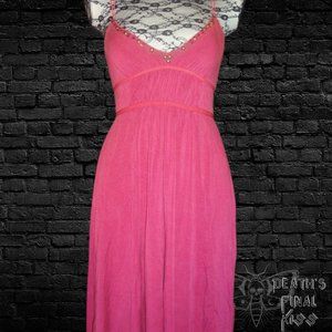Free People strappy empire waist sun dress XS beaded neckline